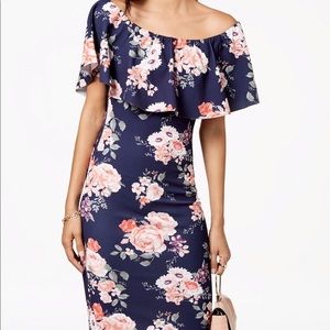 Floral off the shoulder dress Macy’s